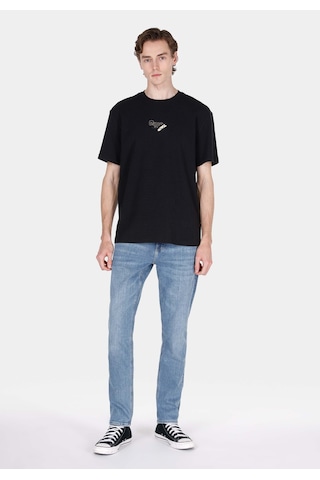 Colin's Colins Comfort Fit Yuvarlak Yaka Jakarlı Erkek Siyah Kısa Kol Tişört Cl1072852 Cl1072852 Q1.v1 Blk Siyah