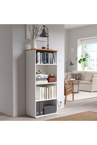 Kitaplık, Beyaz, 60x140 Cm Beyaz
