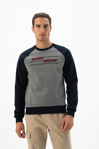 Arma Erkek Büyük Beden Bisiklet Yaka Sweatshirt K24124884401 Gri