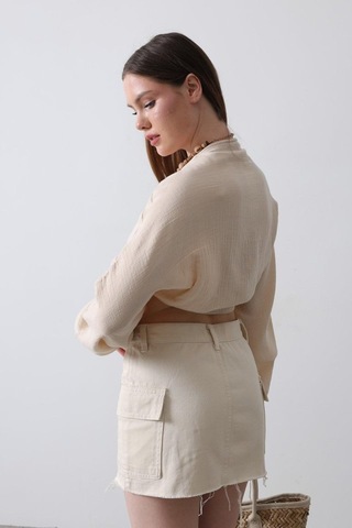 Gülsüm Aydın Bluz - Bej Bej