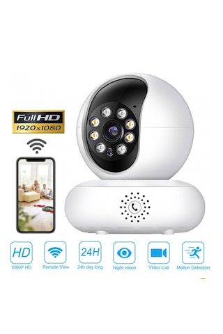 Qasul 1080p Çift Wifi 2.4/5 Ghz Ip Kamera Hareket Izleme Sesli