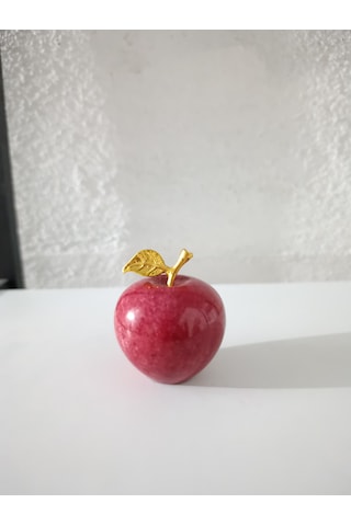 Doğal Mermer Kırmızı Elma 6 5 Cm