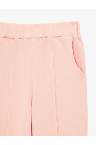 Koton Cep Detaylı Beli Lastikli Pamuklu Şardonlu Basic Jogger Eşofman Altı Pembe 7wmg40012ak Gül