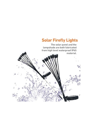 Vkemall Danlıkt Bahçe Işıklı Sokağı, Güneş Enerjili Led Kelebek Işıkları, Otomatik Açma/kapama, Ip65 Yağmur Dayanıklı, 8-12 Saat Sürekli Aydınlatma Siyah