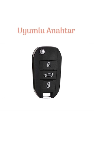 Autohan Keys Peugeot 208 301 307 308 508 2008 3008 Partner Van Sustaıı Lüx Nano Kırmızı Altın Anahtar Koruma Kılıfı