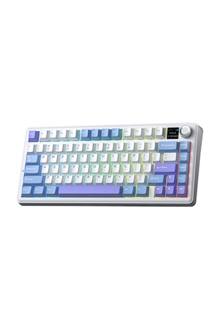 Aula F75 Max Mekanik Kablosuz Ve Kablolu Gaming Oyuncu Klavyesi Rgb Tkl Reaper Switch Hot Swap Makrolu Mor