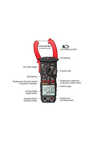 Weichuang01 Weichuang01 St180 Weichuang01 Ekran Kelepçesi Ac Ve Dc Akıllı Gerilim Multimetre Weichuang01