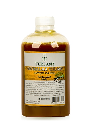 Terlans Doğal Ahşap Cilası Gomalak 500 ML + Sürme Topu
