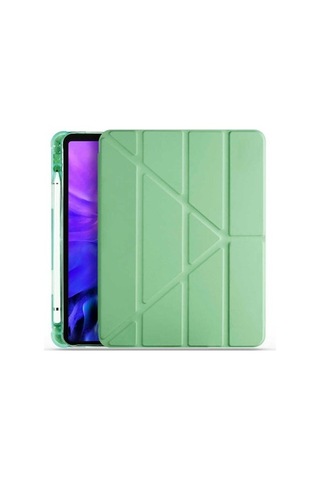 Case 4u Apple İpad Pro 2020 2.nesil Kılıf Tri Folding Smart With Pen Standlı Kapak - 11 İnç Bant