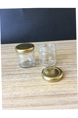 40 Cc Cam Kavanoz - 50 Adet - Gold Kapak.Mutfak.