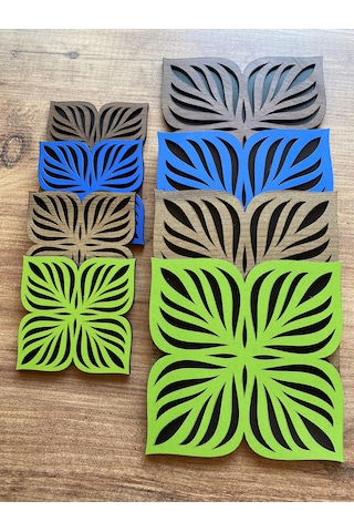 8'li Büyük Boy Ve Küçük Boy Ahşap Nihale Seti 7