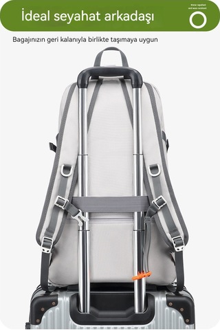 Relaxed Erkek Ve Kız Öğrenciler İçin Çok İşlevli Dış Mekan Sırt Çantası, Büyük Kapasiteli Seyahat Çantası, Dağcılık Çantası, Taşınabilir Su Geçirmez Spor Sırt Çantası - Açık Gri Açık Gri