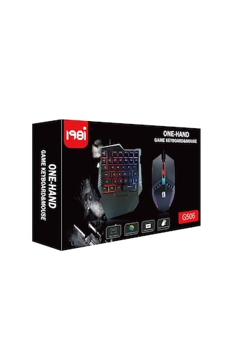 G506 Tek El Kullanım Gaming Oyuncu Usb Kablolu Klavye Mouse Seti Rgb Led Işıklı Optik