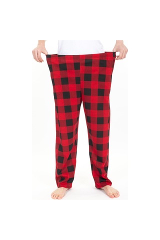 Büyük Beden Erkek Pijama Altı Cepli Fermuarlı Blr-08- 1005 Kırmızı