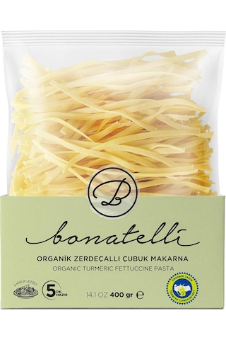 Bonatelli Organik Zerdeçallı Çubuk Makarna 400 G