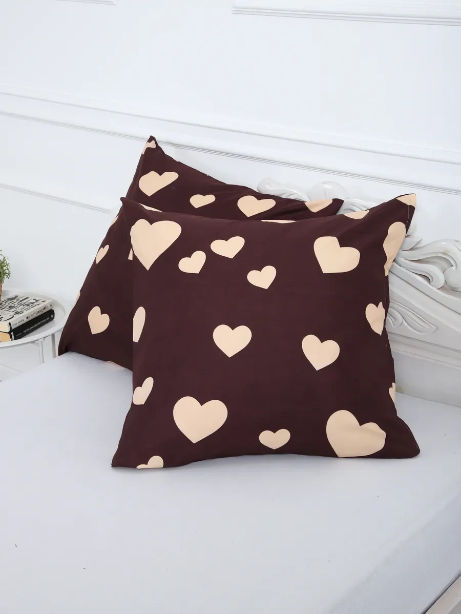 Inteteks Fermuarlı Yastık Kılıfları 70x70 2 Adet Polysaten 259024840 Kahverengi