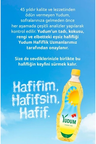 Yudum Ayçiçek Yağı Pet 2 L