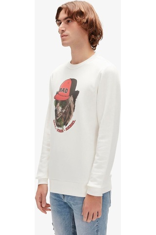 Bad Bear Rebel Crewneck Erkek Beyaz Sweatshirt 23.02.12.019-c04 Beyaz