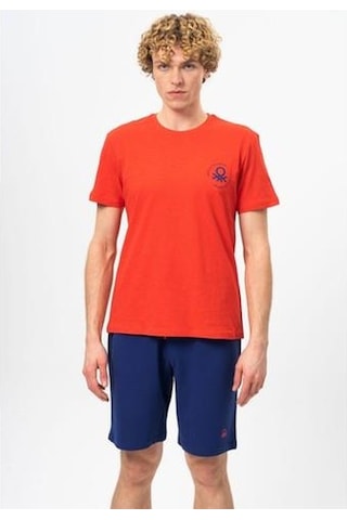 Benetton Bnt-m099-r-23y Erkek T-shirt Bnt-m099-r-r0766 Kırmızı