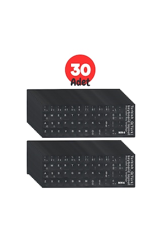 Mn6 Mtrq Türkçe Q Klavye Sticker/silinmez-laptop Pc Uymlu/türkçe Q Sticker-30 Adet
