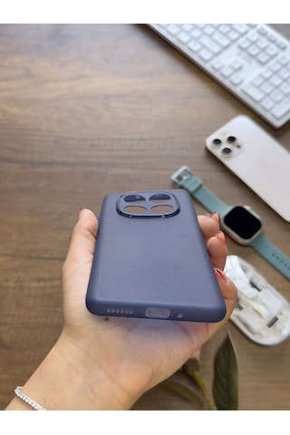 Redmi Note 14 Pro 4g Uyumlu Süper İnce Mat Ultra Thin Silikon Kılıf Lacivert