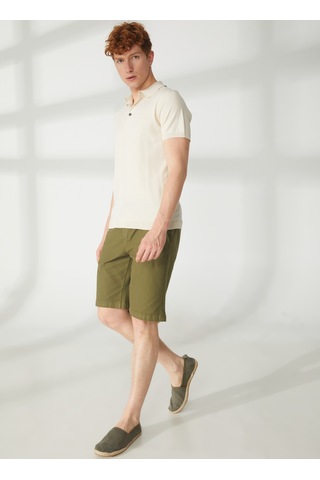 Fred Mello Polo Yaka Slim Fit Taş Erkek Kazak Fm23s07mastone