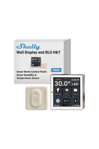 Wall Display Beyaz + Blu H&t Fildişi Paket , Wlan Akıllı Ev Kontrol Paneli, Termostat, Entegre 5a Röle, Nötr İletken Gerekli, Çevre Verileri, Kontrol Merkezi, Alexa Ve Google Home