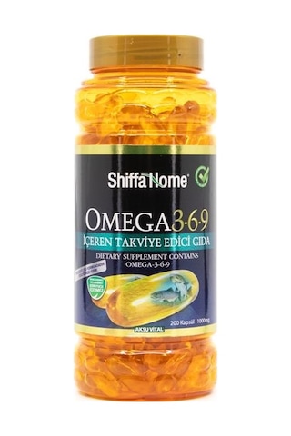 Aksu Vital Shiffa Home Omega 3-6-9 Balık Yağı 1000 MG 200 Kapsül