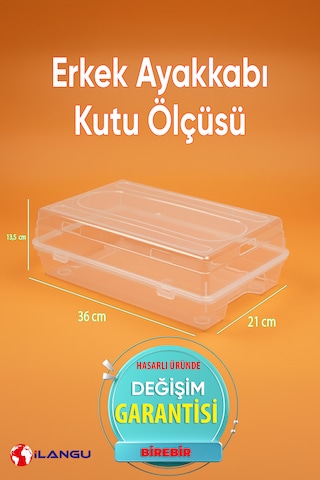 10 Adet Şeffaf Erkek Ayakkabı Saklama Kutusu-hava Kanallı-ayakkabı Düzenleyici Şeffaf