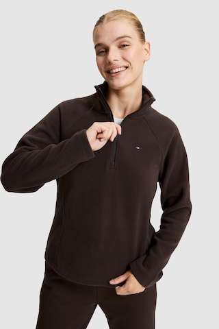 U.S. Polo Assn. Kadın Koyu Kahverengi Yarım Fermuarlı Sweatshirt 50329013-vr084