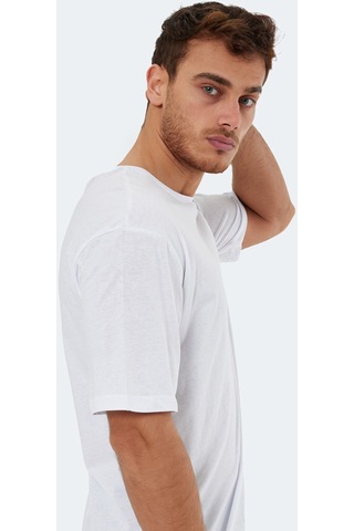 Slazenger KAISER IN Oversize Erkek Oversıze Beyaz Tişört