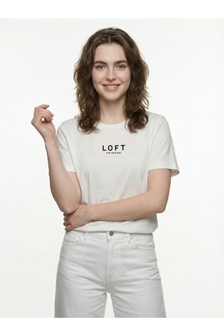 LOFT Regular Fit Kadın Tshirt K.kol Lf2042216 Q1.v1 Beyaz