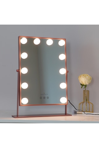 Land Of Myth LOM2087 Hollywood 3 Renk Led Makyaj Aynası Gold