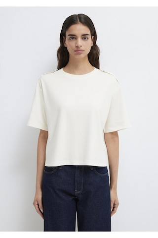 Mavi - Ekru Tişört 1614061-80194 Ekru