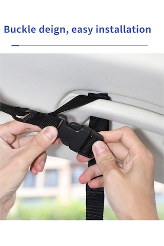 Ulzyvf Araç Tavanı Depolama Filesı - Suv Ve Kamyonetler İçin Ayarlanabilir Organizatör Siyah Siyah