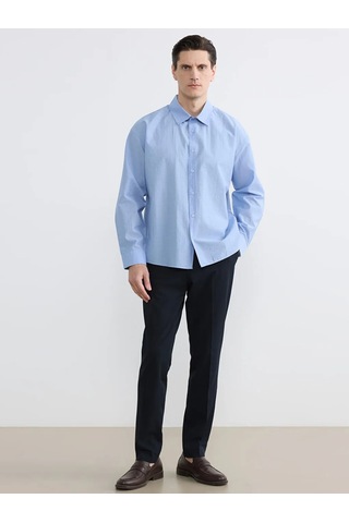 Lc Waikiki Mavi Regular Fit Poplin Erkek Gömlek