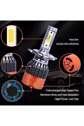 H7 Led Xenon Zenon Far 48 Watt 12 Volt 8000l 6000k Laam90cartex