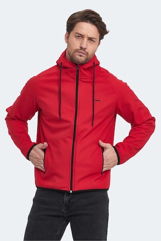 Slazenger Rangı Erkek Kapüşonlu Kırmızı Mont & Kaban Kırmızı