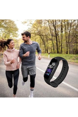 Polosmart Pbs163 Akıllı Bileklik Bluetooth 5.1 Dokunmatik Tuşlu Titreşimli Spor Bilekliği Siyah