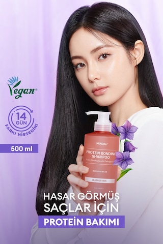 Kundal Leather Iris Protein Kompleksi İçeren Onarıcı Bakım Şampuanı 500 ML