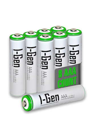 I-Gen B140 8 Adet AAA 650 mAh Şarj Edilebilir İnce Kalem Pil 1.2V Ni-MH Şarjlı Pil