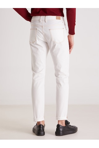 Dufy Beyaz Erkek Modern Fit Jean - 59192 Beyaz