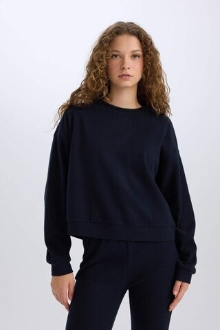 DeFacto 2'li Takım Basic Düz Bisiklet Yaka Üst Esnek Belli Uzun Alt E3841AXNSNV241 Lacivert