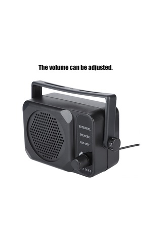 Tenfowee Oto Radyo Dış Konuşucusu - Ses Ayarı, 4 Metre Kablolu, Monofonik Çalma, Kaliteli Abs, 3w Güç, 3.5mm Mono Jack