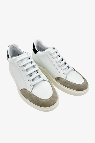 Man Erkek Hakiki Deri 7 Cm Boy Uzatan Beyaz Spor Ayakkabı Beyaz