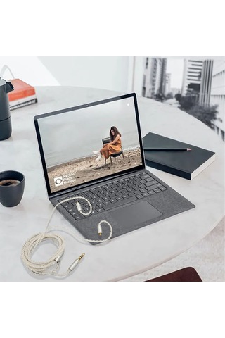 Konesam Mmcx'den 3.5mm'ye Gümüş Kaplı Bakır Kulaklık Kablosu, 8 Iplik Örgü, Shure Se425/se535/se846, Ue900, W80, Es60, Am Pro30 Uyumlu, 120cm, Ses Kalitesi Artırıcı