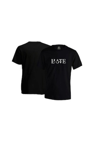 Hate Love Unisex T-shirt - Siyah Hate Love Unisex T-shirt - Siyah