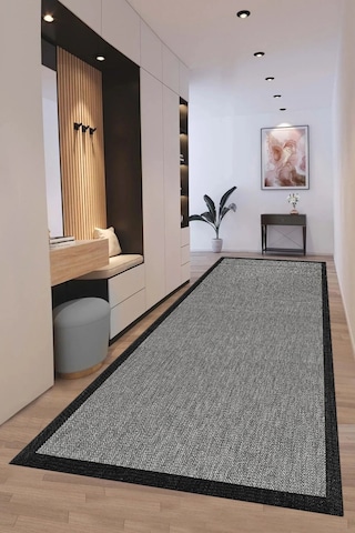 Sisal Bordürlü Jut Hasır Kaymaz Taban 1505 Siyah