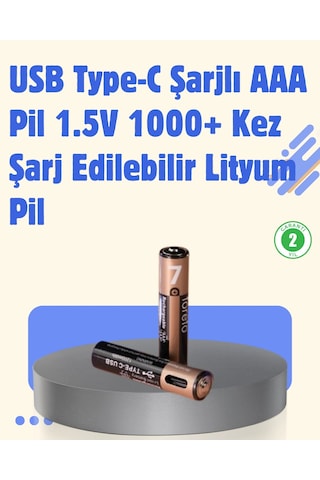 Mey Najmaddin Usb Type-c Şarjlı Aaa Lityum Pil 1000+ Şarj Döngüsü İle Uzun Ömür Najmaddin