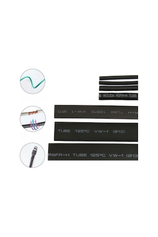 Isıyla Daralan Makaron Kablo Seti 127 Parça Kablo Tamir Kiti